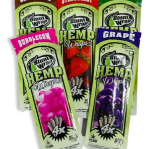 Seda Blunt Wrap Hemp 4x Com 4 Folhas
