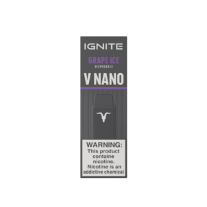 Pod Descartável Ignite V NANO com 1000 Puffs - Grape Ice