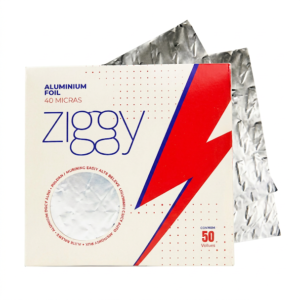 Papel Alumínio Ziggy Alto Relevo Foil Com 50 Folhas