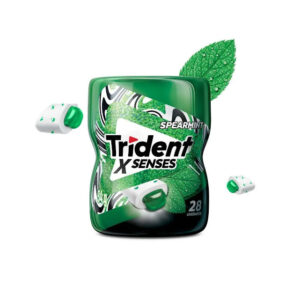 Pote de Chiclete Trident X Senses com 28 Unidades - Spearmint