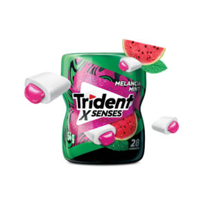 Pote de Chiclete Trident X Senses com 28 Unidades - Melancia Mint
