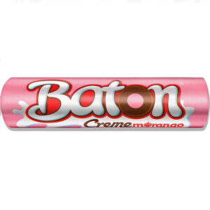 Chocolate Garoto Baton ao Leite 16g - Creme Morango