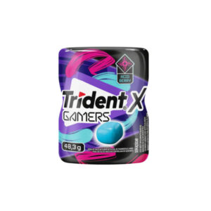 Pote de Chiclete Trident X Gamers Sem Açúcar 48g - Acid Berry