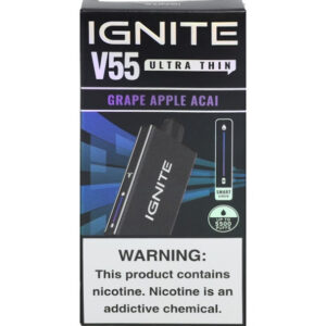 Pod Descartável Ignite V55 Ultra Thin com 5500 Puffs - Grape Apple Açai