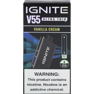 Pod Descartável Ignite V55 Ultra Thin com 5500 Puffs - Vanilla Cream