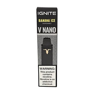 Pod Descartável Ignite V NANO com 1000 Puffs - Banana Ice