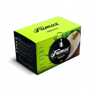 Caixa de Carvão de Coco Para Narguilé Fumax Premium 1kg