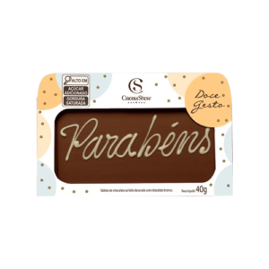 Tablete de Chocolate Cacau Show Parabéns 40g