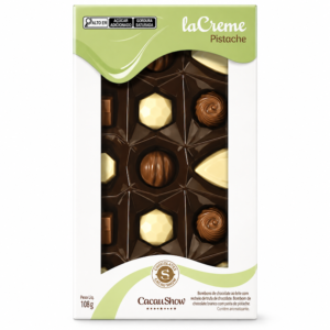 Caixa de Bombom de Chocolate LaCreme Pistache 108g