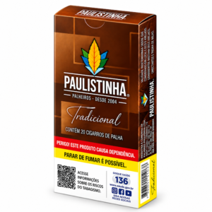 Palheiro Paulistinha Tradicional com 20 Cigarros