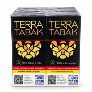 Caixa de Tabaco Bolado Terra Tabak Com 10 Maços - Seda Brown,Tradiconal