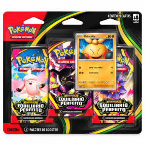 Blister Triplo Pokémon Mega Evolução Equilíbrio Perfeito - Makuhita