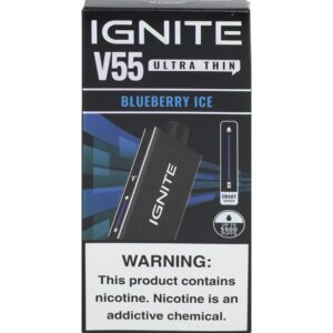 Pod Descartável Ignite V55 Ultra Thin com 5500 Puffs - Blueberry Ice