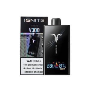 Pod Descartável Ignite V300 com 30.000 Puffs - Grape Ice
