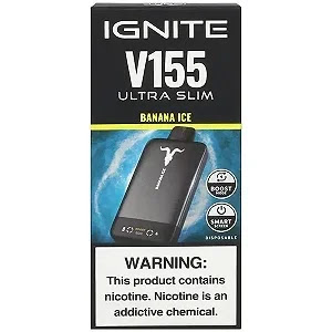 Pod Descartável Ignite V155 Ultra Slim com 15.500 Puffs - Banana Ice