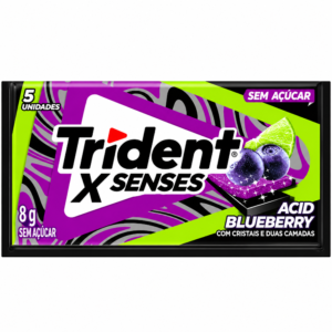 Chiclete Trident X Senses 8g - Acid Blueberry