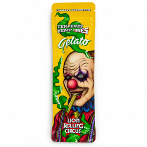 Blunt em Cone Lion Rolling Circus Terpenes Hemp Cones com 2 Unidades - Gelato