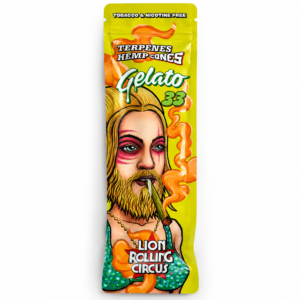 Blunt em Cone Lion Rolling Circus Terpenes Hemp Cones com 2 Unidades - Gelato 33