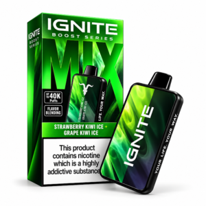 Pod Descartável Ignite Mix com 40.000 Puffs - Strawberry Kiwi Ice e Grape Kiwi Ice