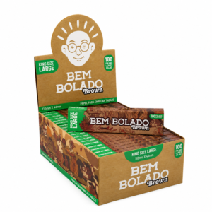 Caixa de Seda Bem Bolado Brown King Size Large com 100 Folhas com 40 Livretos