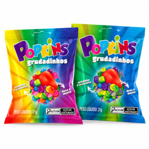 Bala Popkins Grudadinhos 21g