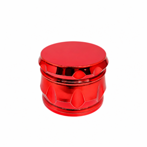 Dichavador de Acrílico Herb Grinder 4 Partes - Vermelho