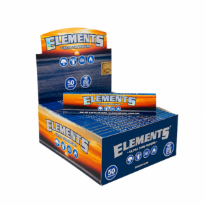 Caixa de Seda Elements King Size Slim com 50 Livretos